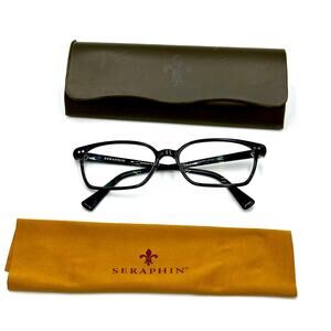 Seraphin Eyeglasses Rosewood/8063 Purple Rectangular Japan 52[]19 140 Handmade